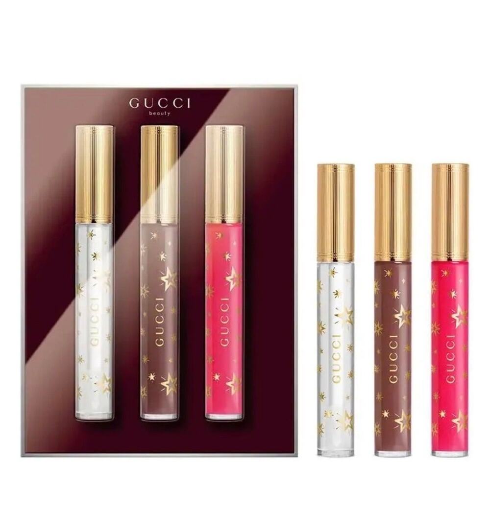 Gucci Gloss a Levres Plumping Lip Gloss Trio Gift Set Multi New in Box $126 MSRP